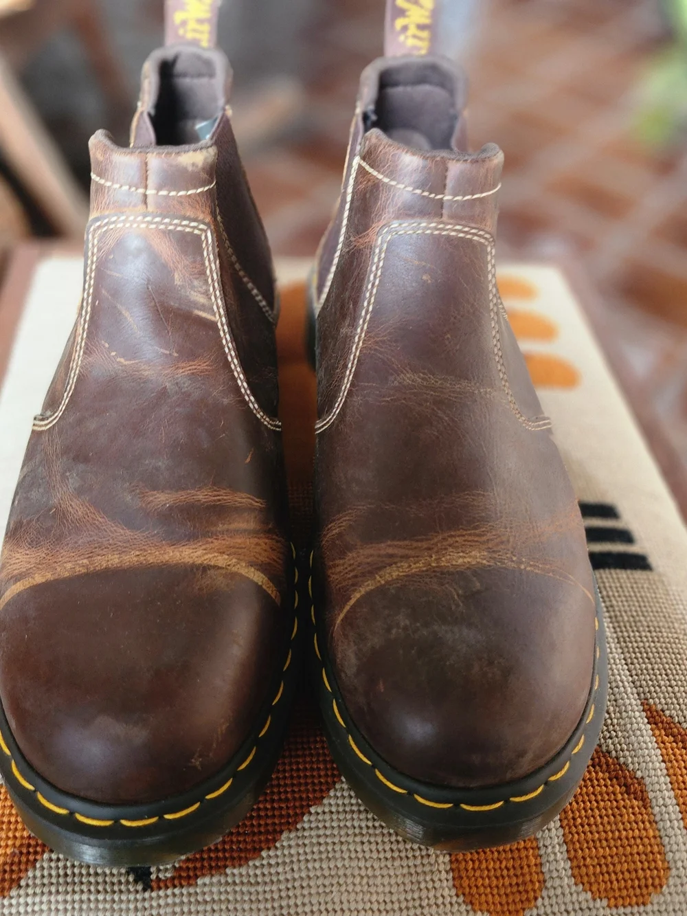 Dr Martens Penly Chelsea Boots Mens 14 Brown Greenland Leather Unworn Deadstock
